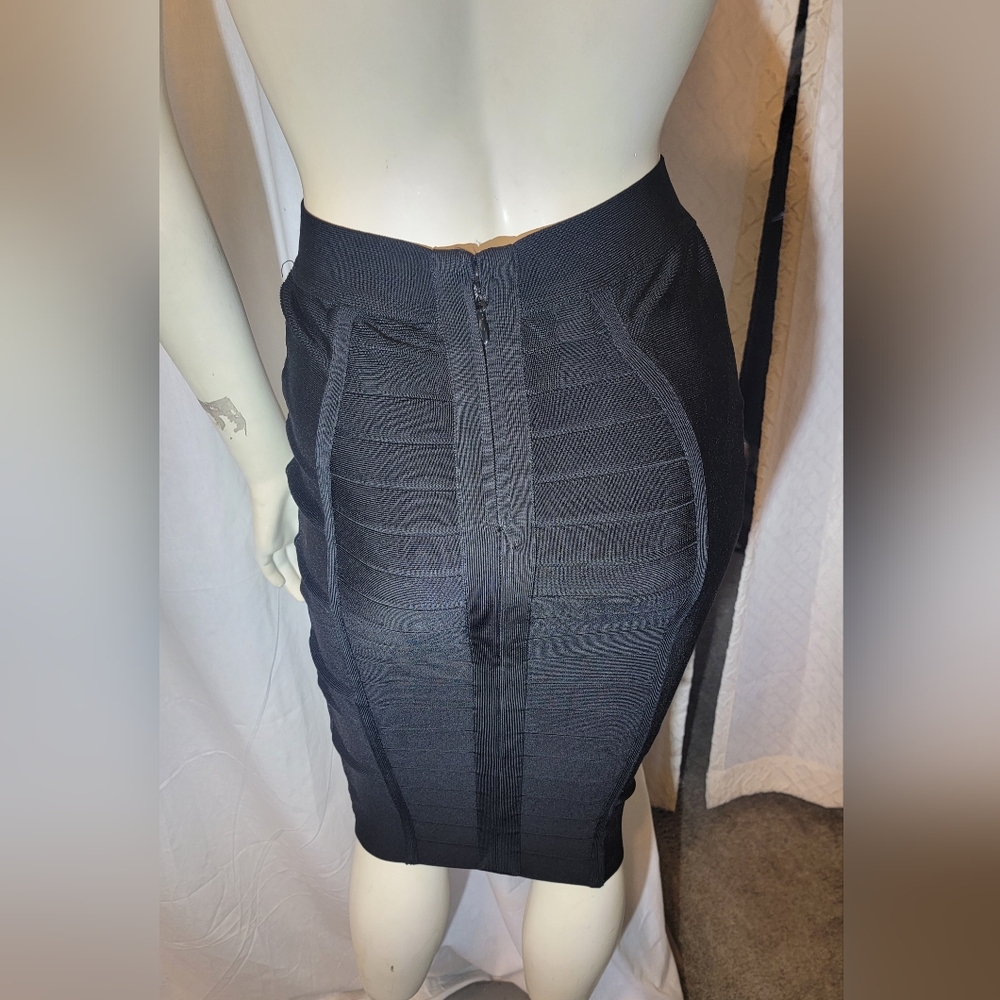 House‎ of CB Black Bandage Midi Skirt